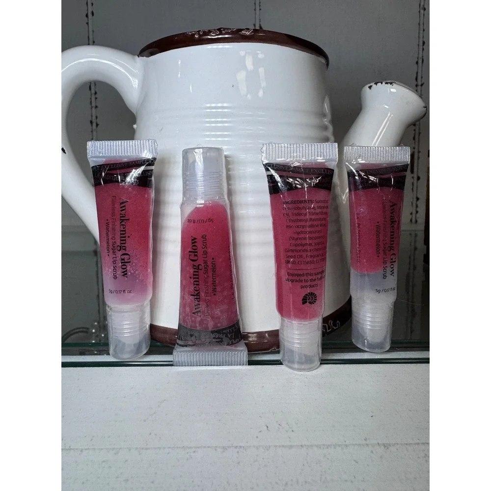La Prestige Paris Awakening Glow Sugar‎ Lip Scrub Watermelon 4 Pack 5g Samples